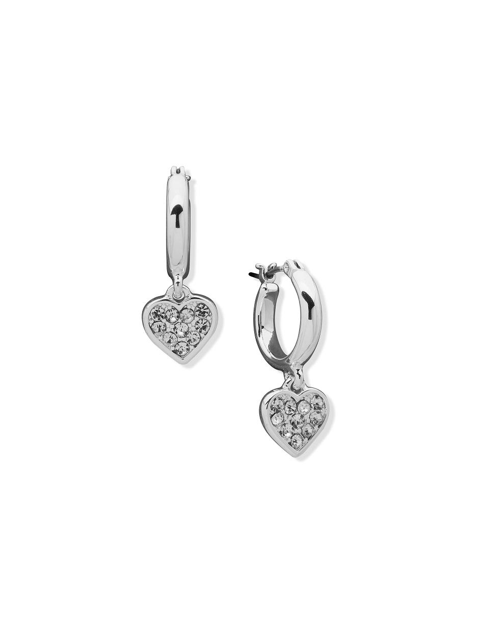 Boucles d'oreilles percées Anne Klein Hoop with Heart Drop Pierced Earring   | QYS-4820641